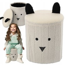 Pouf pliant avec rangement, en peluche, pour enfants, panda 28x28x34 cm