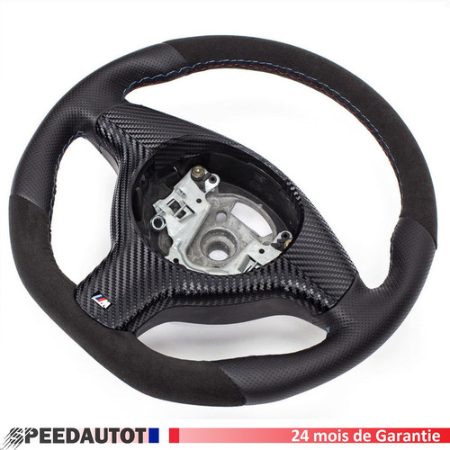 Volant cuir alcantara aplati - cuir,