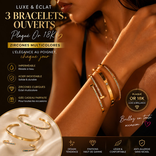 Set 3 bracelets femme - 3,