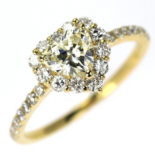 Bague diamant k18yg neuve - bague, en