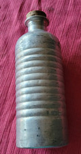 ANCIENNE VINTAGE GOURDE/BOUTEILLE EN ALUMINIUM BOUCHON EN LIEGE 25 CM