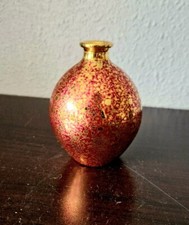 Fiole à Parfum Rouge et Doré en Céramique