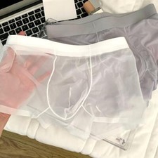Boxer sexy transparent en soie