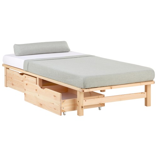Lit bois 90x200 - bois, 2