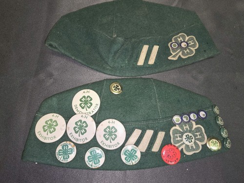 Vintage berets with a - 4-h,