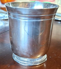 Timbale ERCUIS  métal argenté 7,5 cm baptême gobelet