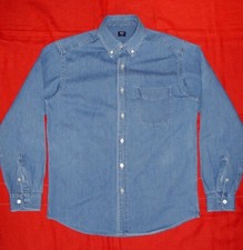 Chemise Uniqlo Jean Droite Bleu Stone Taille XS