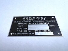 Plaque constructeur BUGGY BABOULIN
