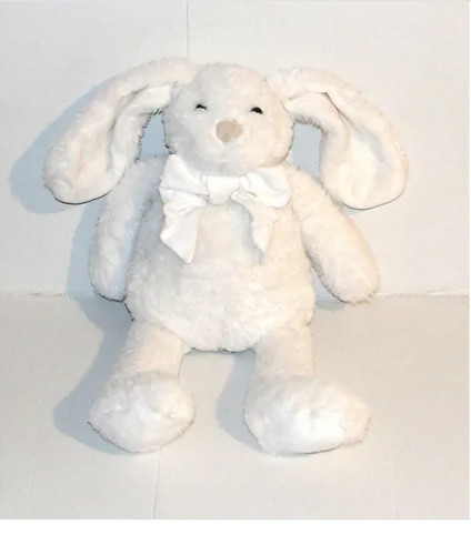 Doudou peluche lapin blanc - peluche,