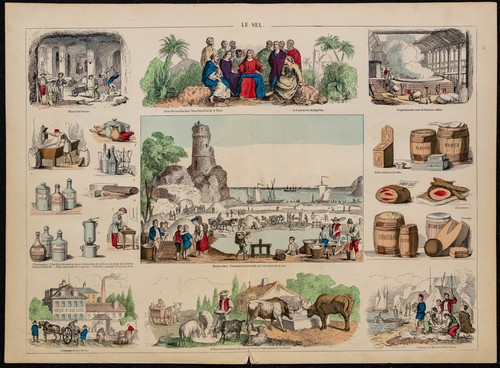 1880 sel lithographie - sel,
