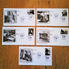 ⭐FRANCE Lot 5 Enveloppes Le XXe Siècle Vie Quotidienne 2002 FDC 1er Jour Timbre⭐