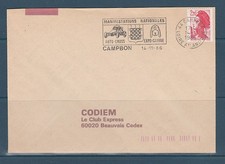 FRe  enveloppe manifestations auto cross expo canine chien 44 Campbon  1986