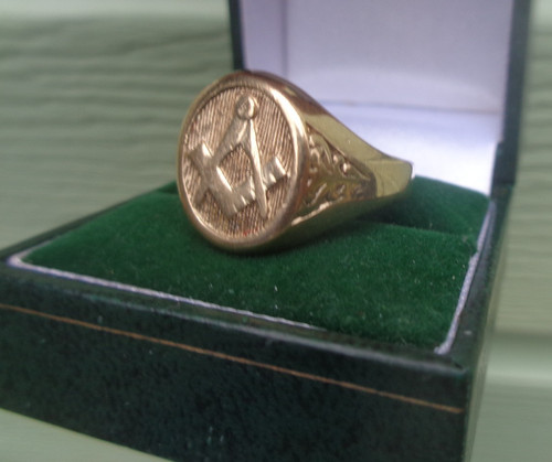 9ct doré maçonnique bague - doré,