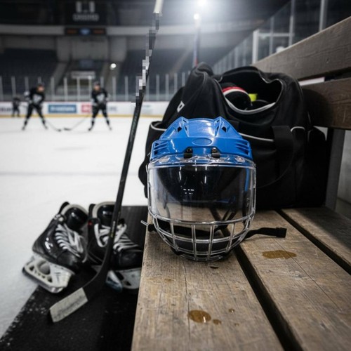 Casque hockey sur - casque, de
