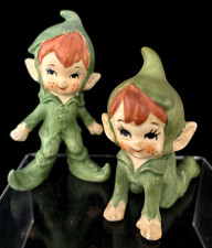 Vintage Set of 2 Pixie Elf