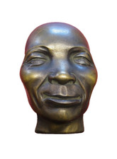 Masque En Bronze Signé F