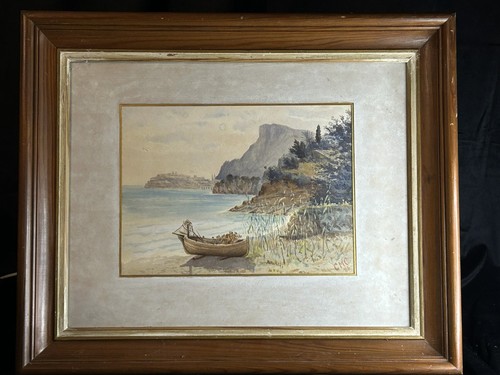 Aquarelle ancienne signée cmc - aquarelle,