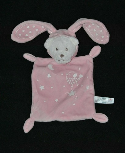 Doudou ours lapin plat - , rose
