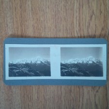 PHOTO STEREO MONTAGNE POINTE DU FOUR ET MONT BLANC  O-19