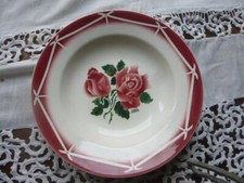 Assiette très ancienne Sarreguemines et digoin - Modèle CIBON - Roses - 23.2 cm