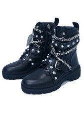Zara Noir Motard Cuir Bottes