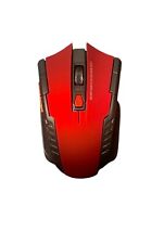 Souris sans fil gamer, Rouge/Noir, 2.4GHZ, 1600DPI, avec un récepteur USB
