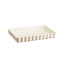 EH026038 Tourtière Rectangulaire Céramique Beige Argile 33 5 x 24 x 5 cm