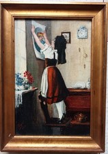 Tableau Ancien Huile Toile