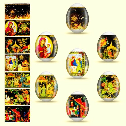 Deco oeufs pâques icones - oeufs,