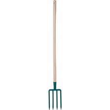 Fourche à bécher 4 dents largeur 25 cm avec manche 100 cm CAP VERT