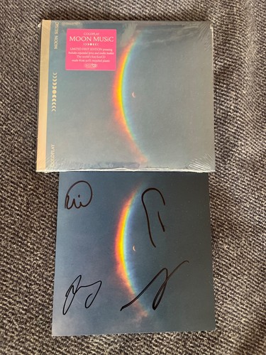Coldplay moon music signed - coldplay,