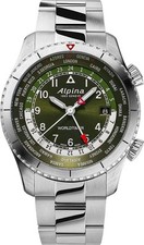 Alpina Montre Argent Analogique Hommes Startimer Pilot Quartz Worldtimer