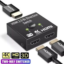 Boitier HDMI Bi Directionnel commutateur + voyant femelle vers double femelle TV