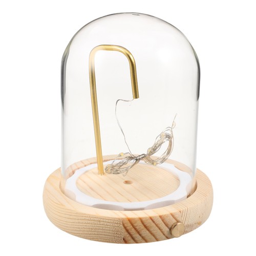 Cloche verre avec socle - , en
