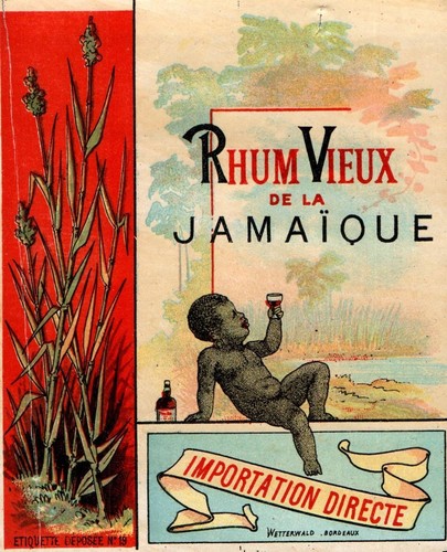 Etiquette ancienne rhum - rhum, vieux