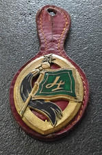 Insigne Armée Militaire Pucelle Cuir 4ème Régiment SPAHIS Marocains (C7)