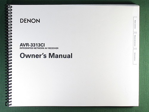 Denon avr 3313ci - denon, instruction