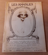 LES ANNALES N°2014 1922 Gustave Brisgand l'or comtesse de Noailles Iles Rostand