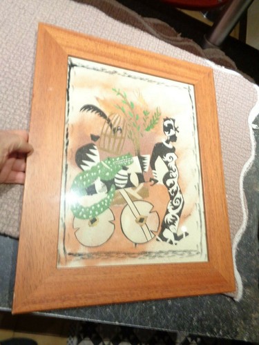 Art africain peinture cristaux - peinture,