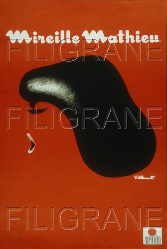 Mireille mathieu rlxf poster - mireille,