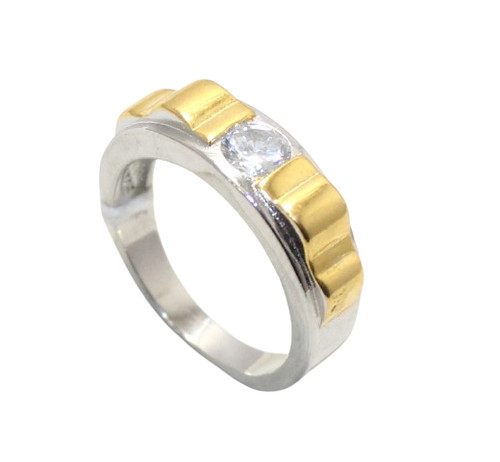 Hommes bague solitaire bande - bague,