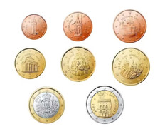 Série 8 BU pièces euro Saint Marin  1 cent - 2€ année aléatoire Première Série