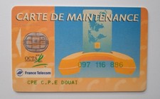 télécarte / carte de maintenance
