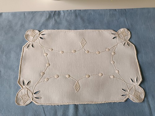 Centre table blanc - centre, lin