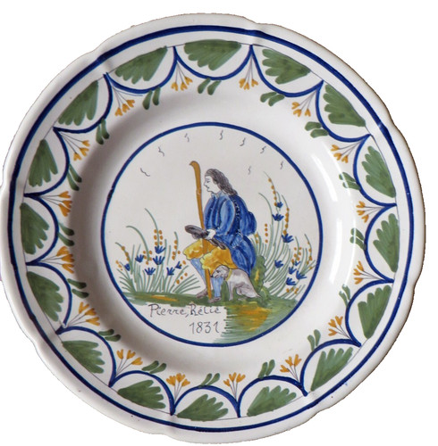 Assiette patronymique pierre - assiette, "pierre