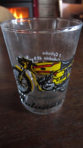 Verre moutarde vintage moto - à,
