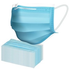 50-1000x Masque protection adulte bouche nasal jetable tissu triple couche