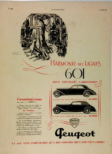 Publicité papier peugeot - publicité,