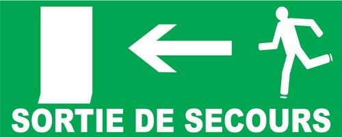 Panneau sortie secours - de,