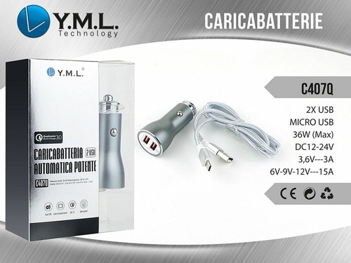 Chargeur voiture 2 ports - x,